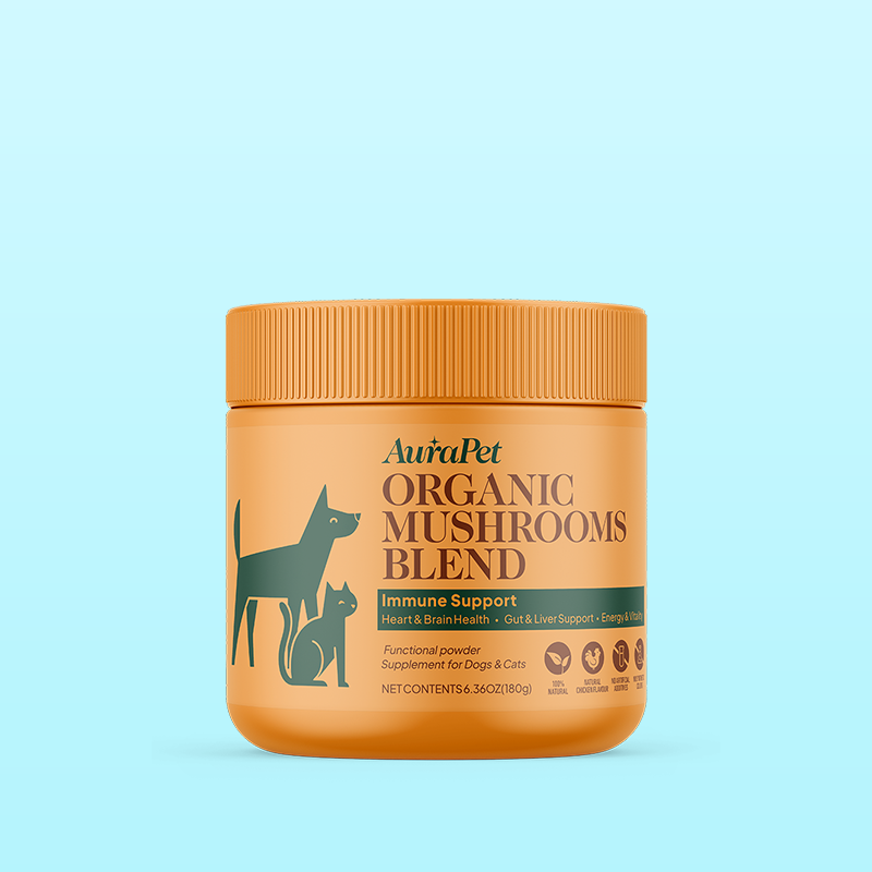 AuraPet - Organic Mushrooms Blend for Dogs and Cats