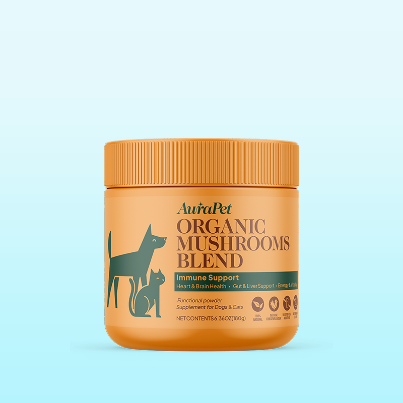 AuraPet - Organic Mushrooms Blend for Dogs and Cats
